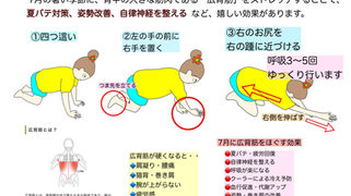 R8.7月健康ヨガ教室 広背筋のストレッチ