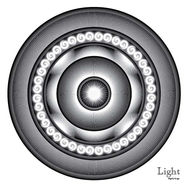 Glowing mandala art with concentric rings and spirals, Light