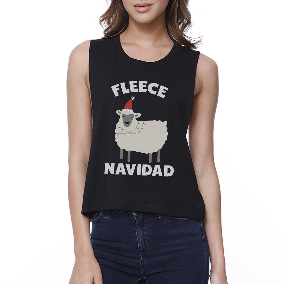 Miniatura: Fleece Navidad Womens Crop Top