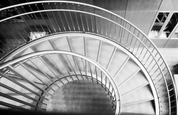 UBC Library- Staircase_Black & White