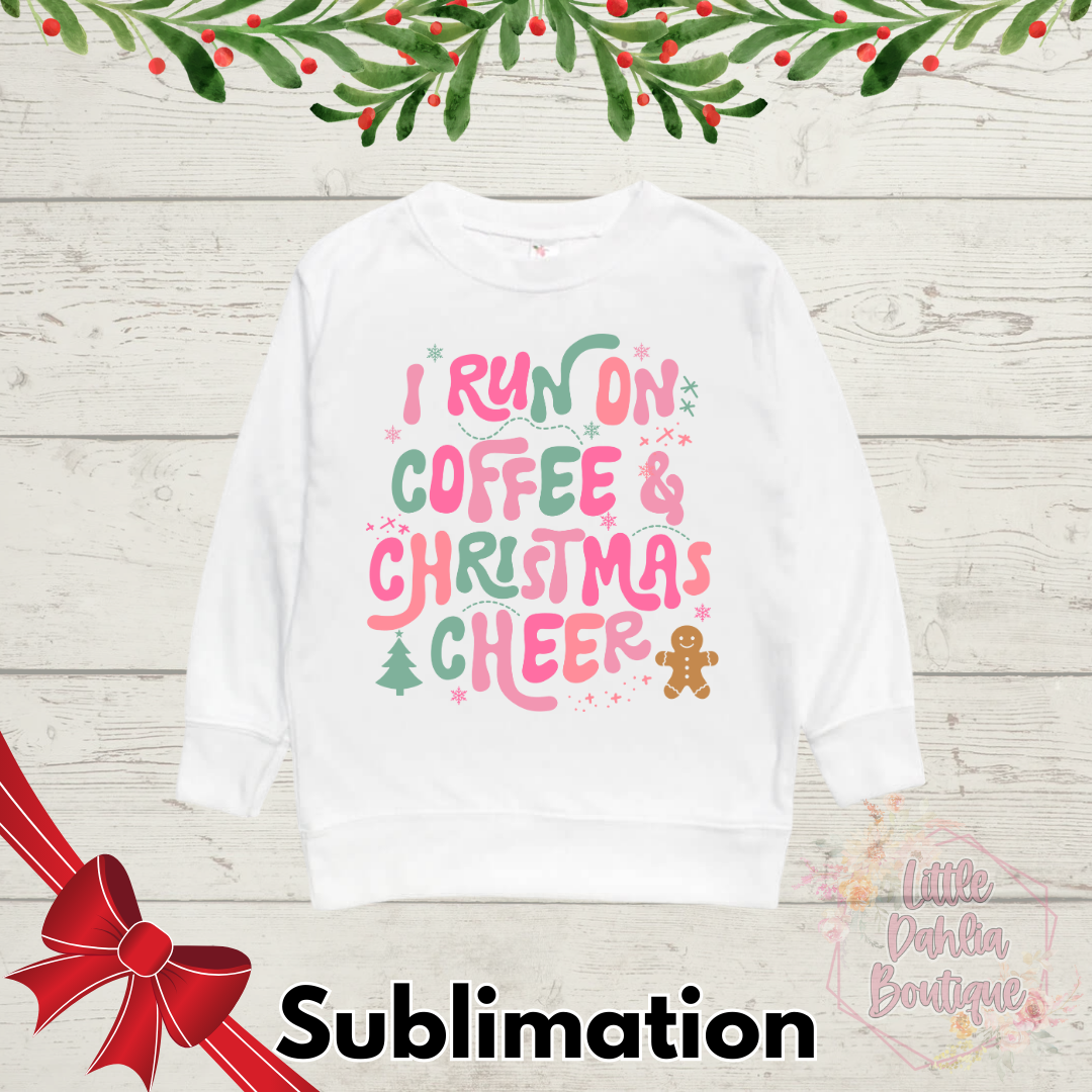 Coffee & Christmas Cheer Custom Shirts - SUBLIMATION