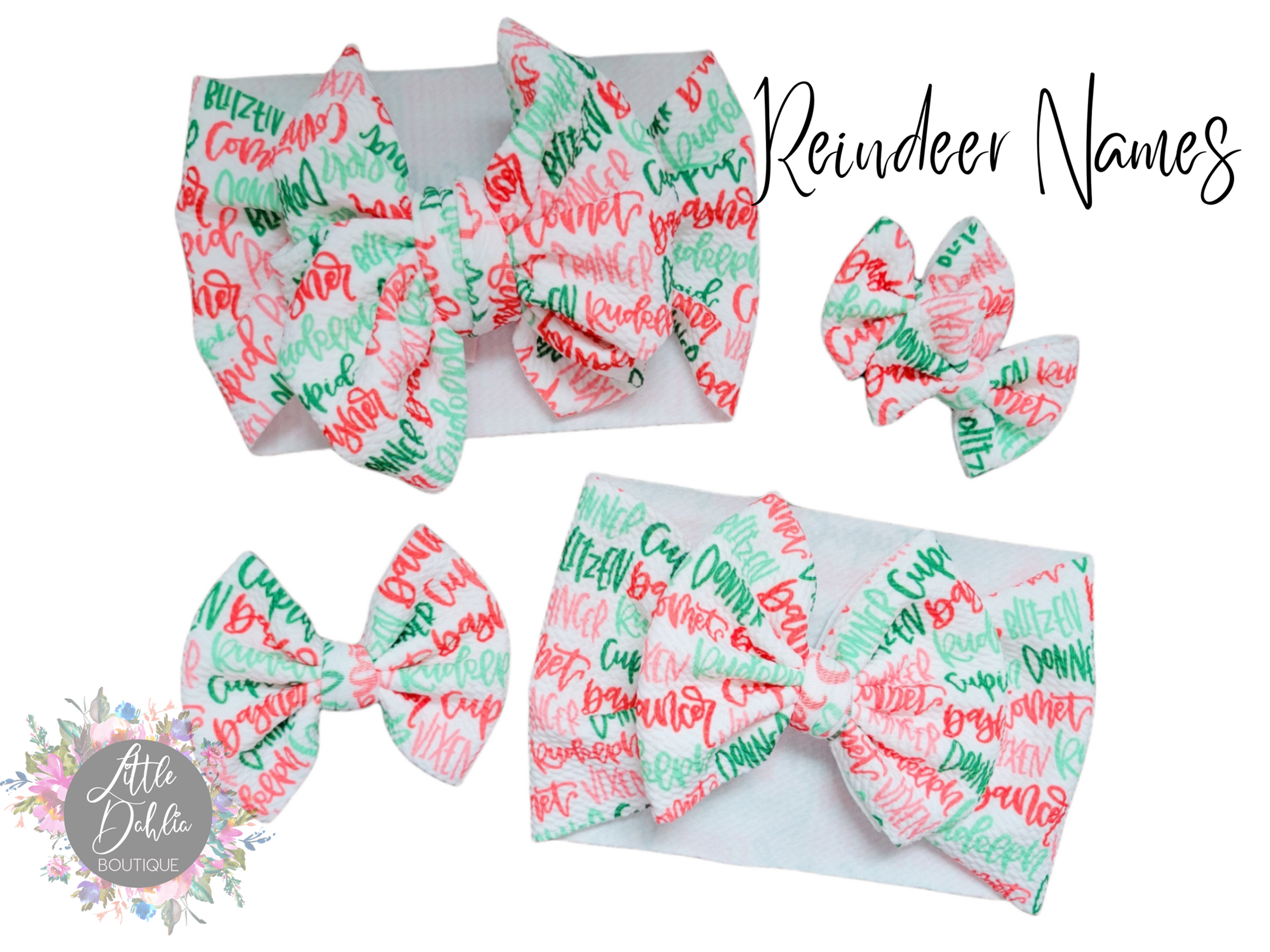Reindeer Names Bows