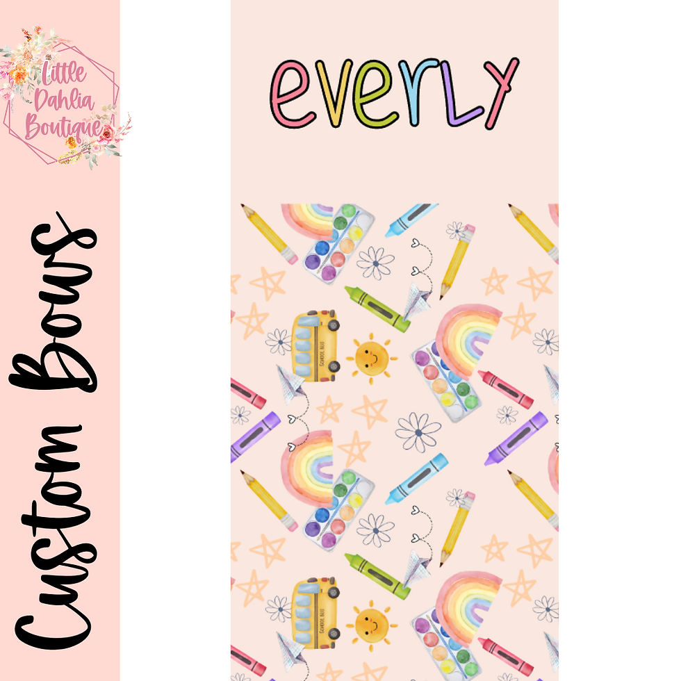 Art Class Custom Name Bows