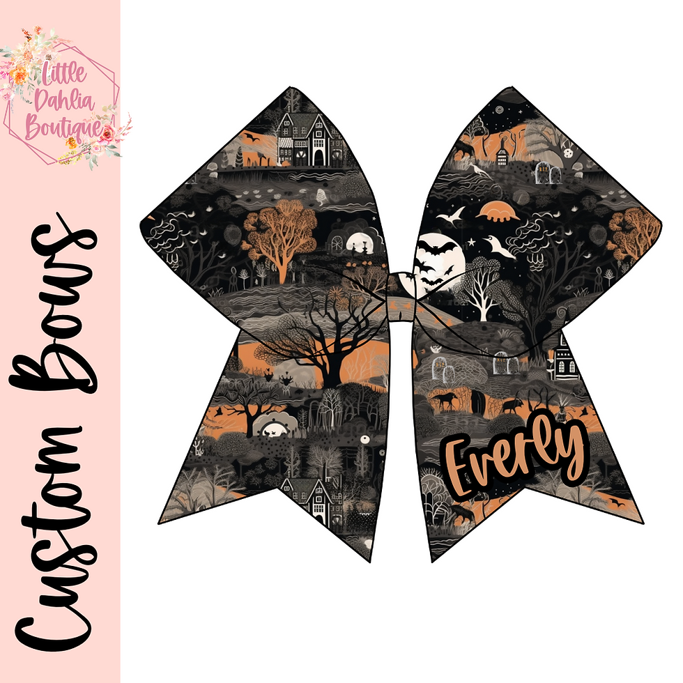 Haunted Houses Custom Cheer Bows