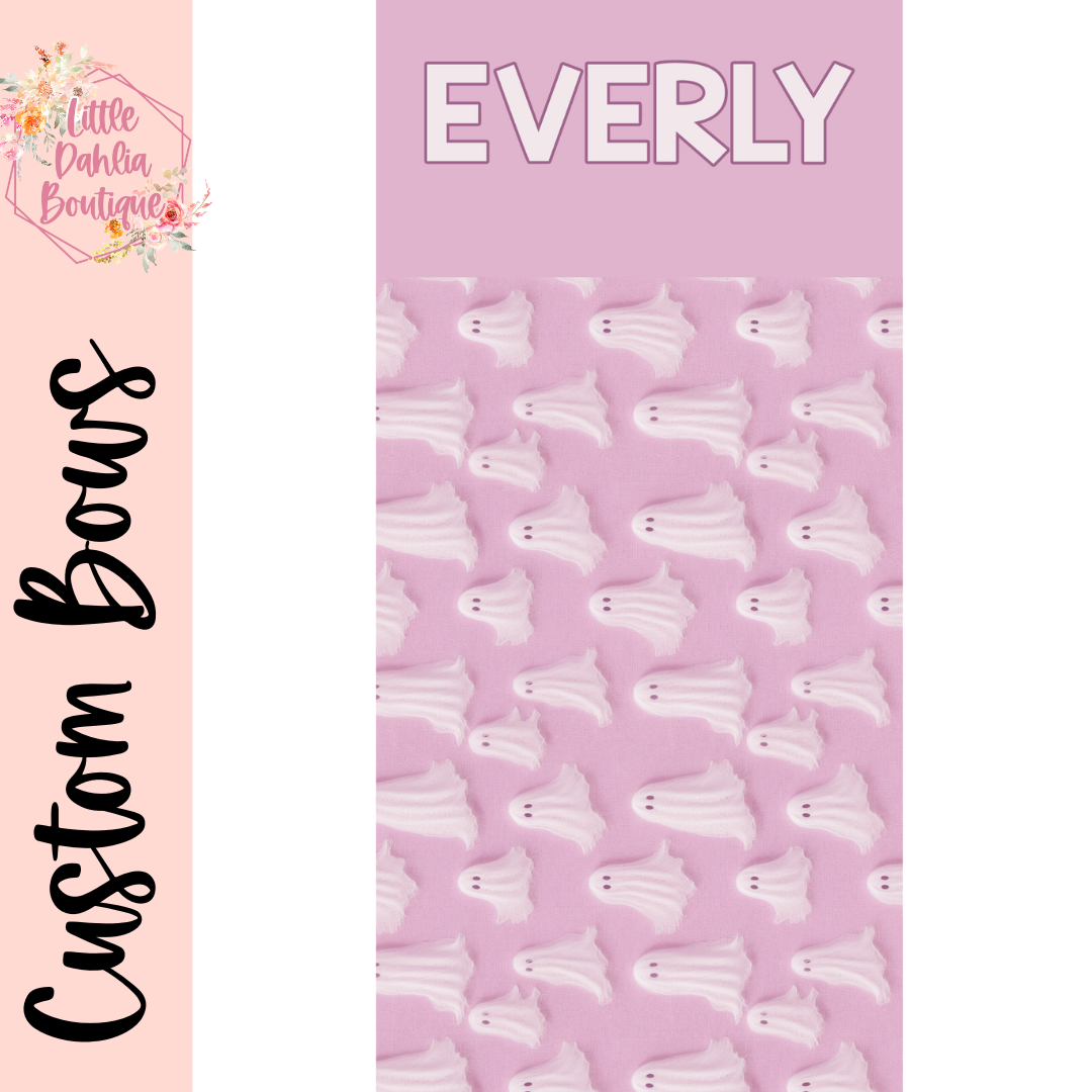Pink Ghosts Custom Name Bows