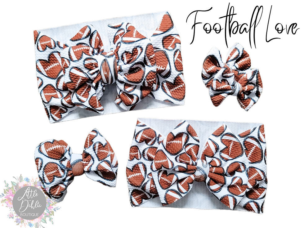 Football Love Bows