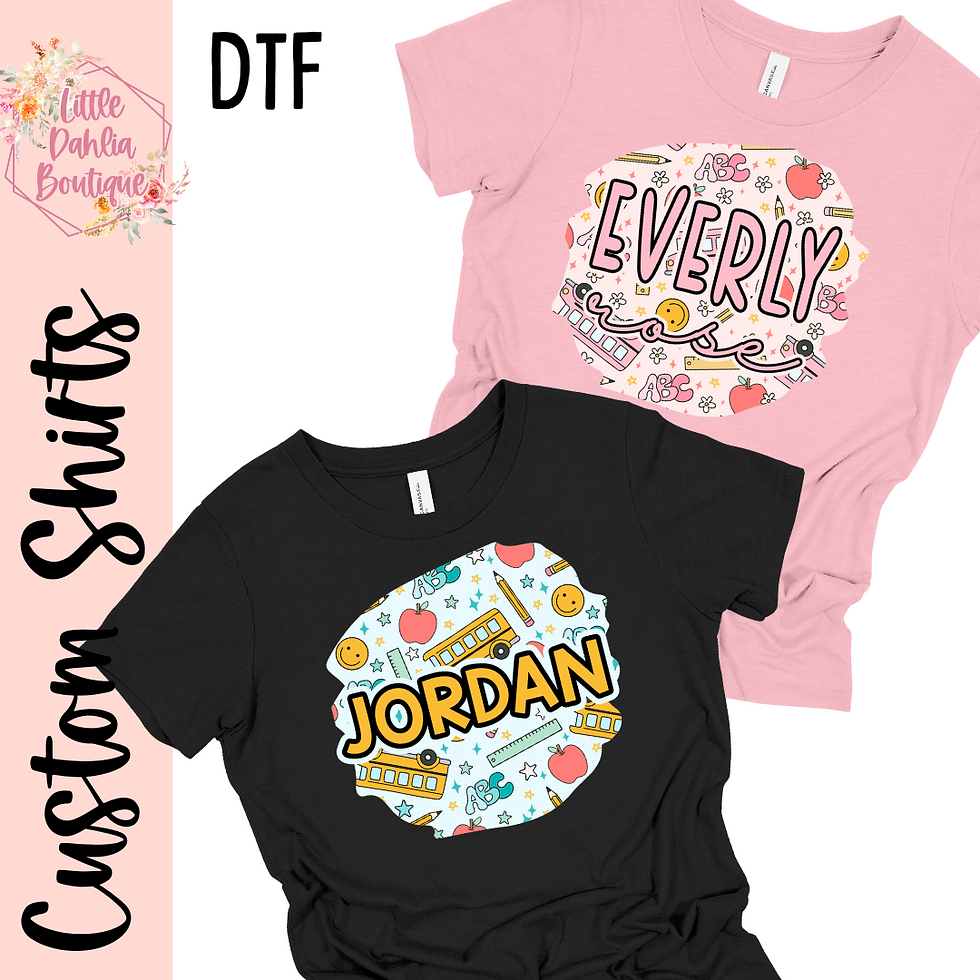 Pink or Blue Buses Custom Shirts - DTF