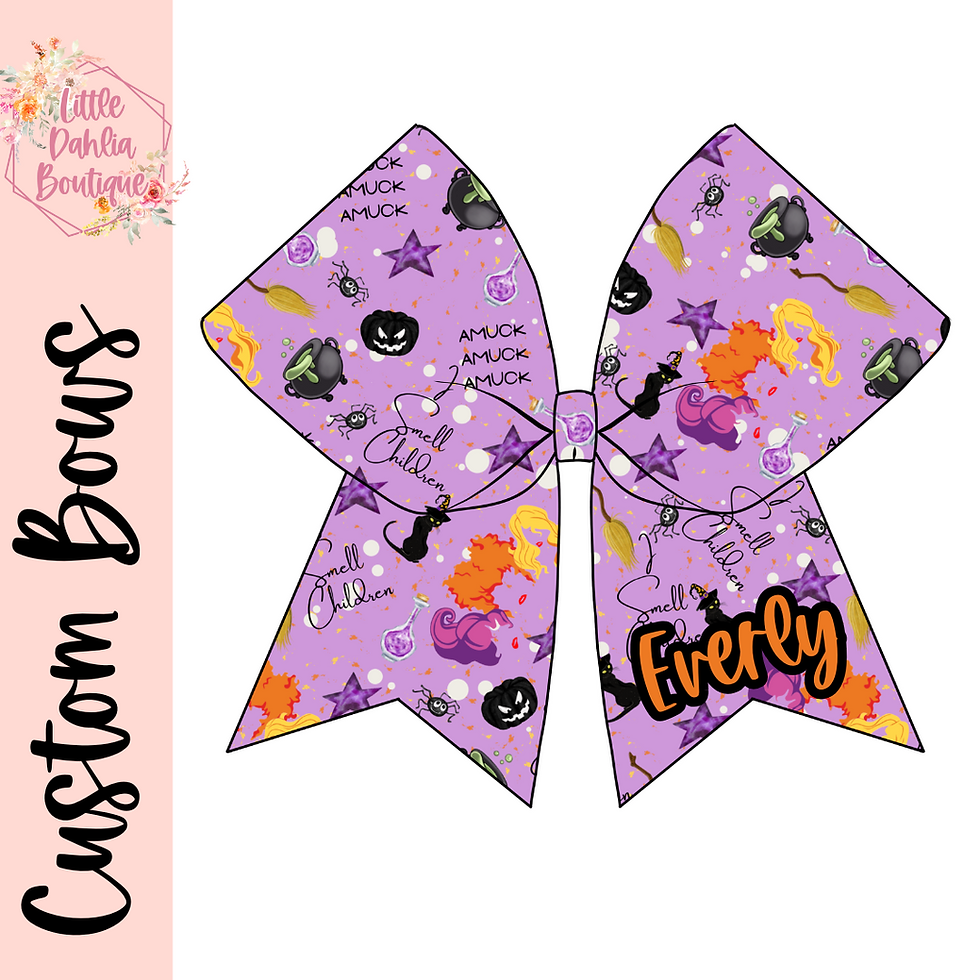 Hocus Pocus Custom Cheer Bows