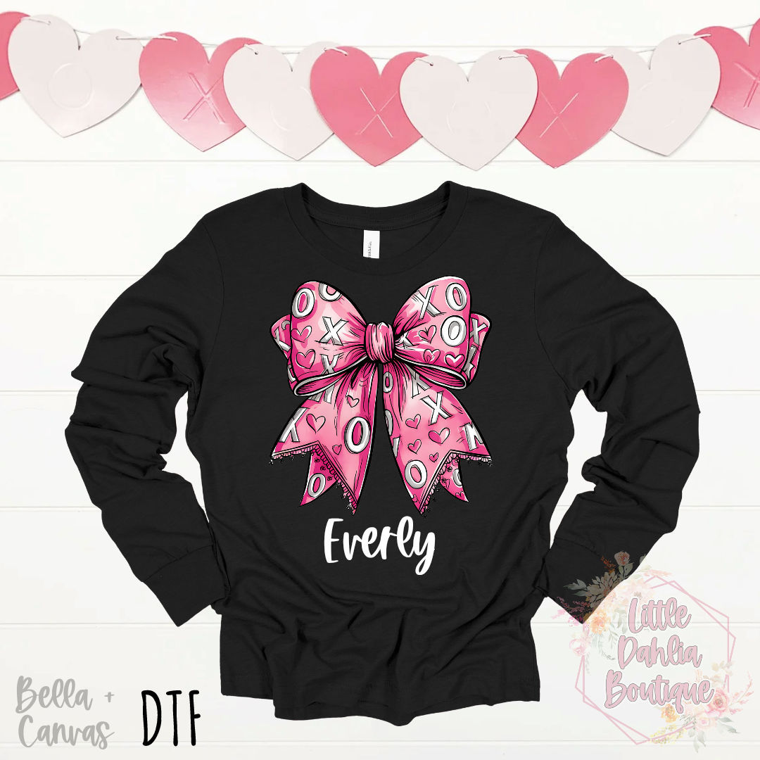 XOXO Coquette Bow Custom Shirts - DTF