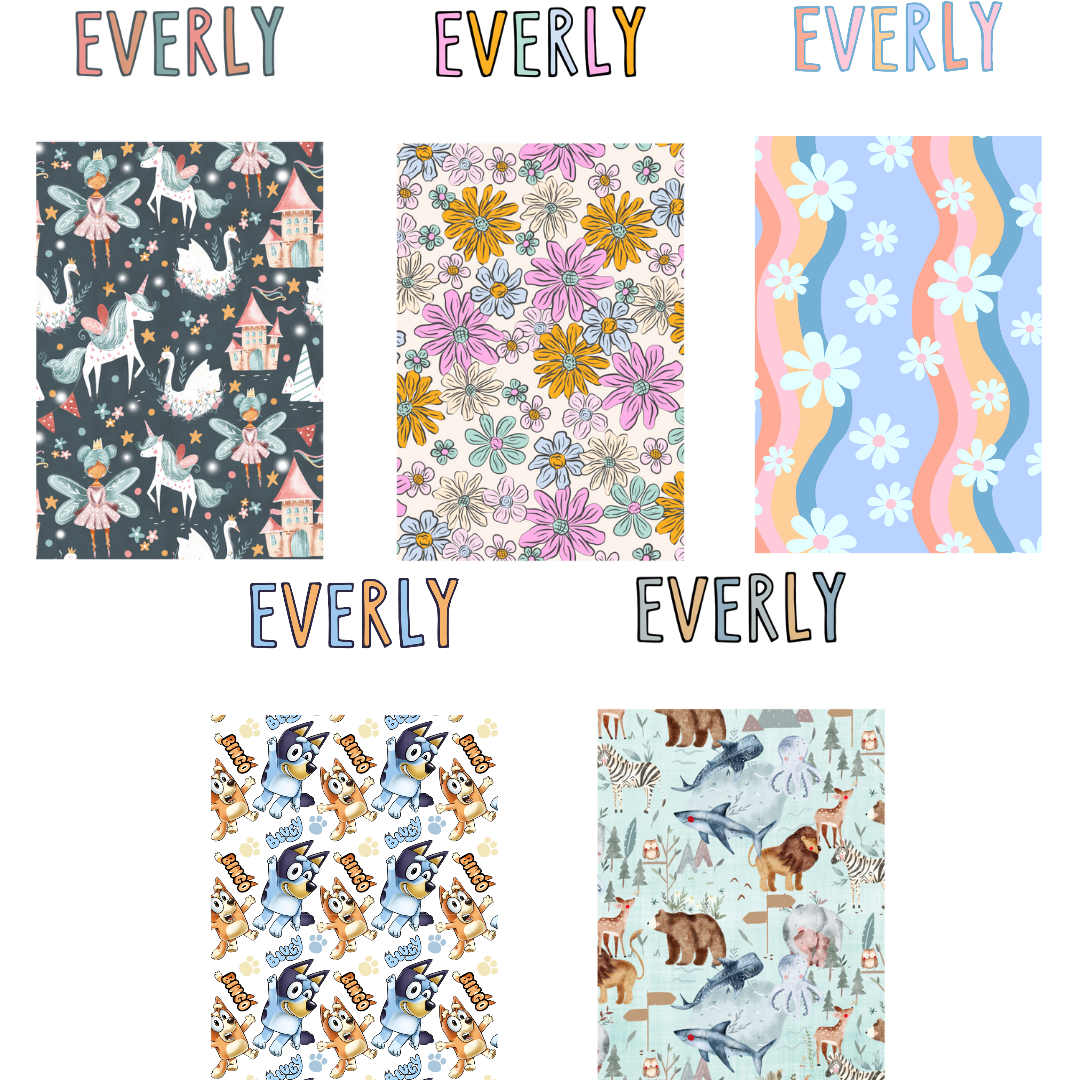 Fairy Tale, Florals, Bluey & Animals Custom Name Bows