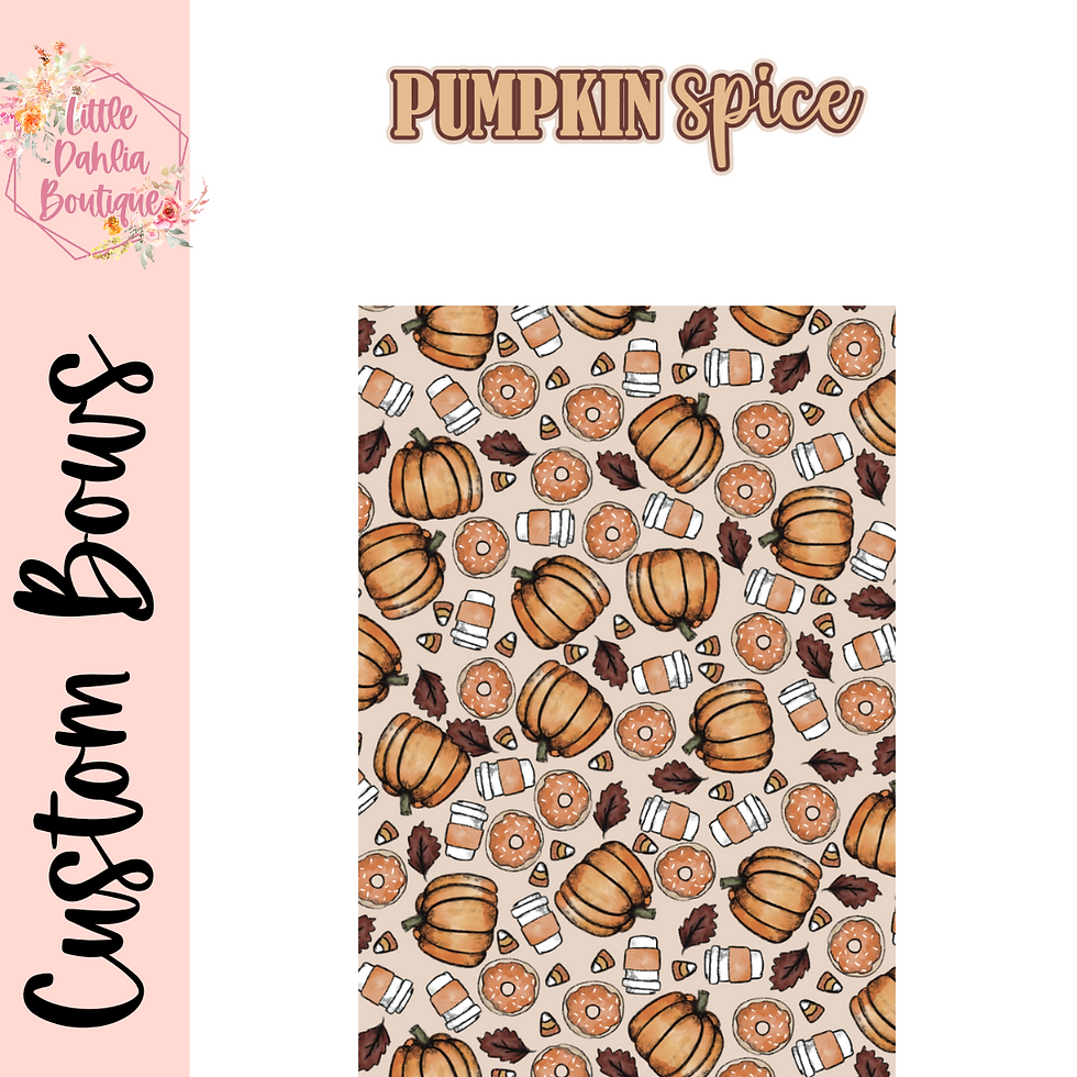 Pumpkin Spice Custom Name Bows