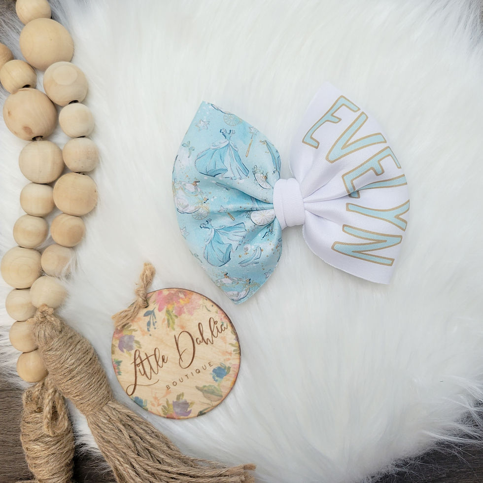 Princess Dresses Custom Name Bows