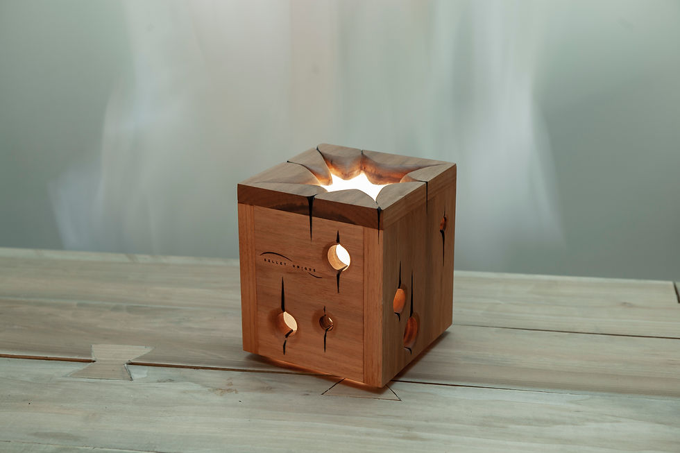 wooden cube lamp4949