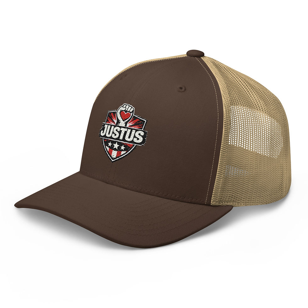 Thumbnail: JustUs Embroidered Trucker Cap