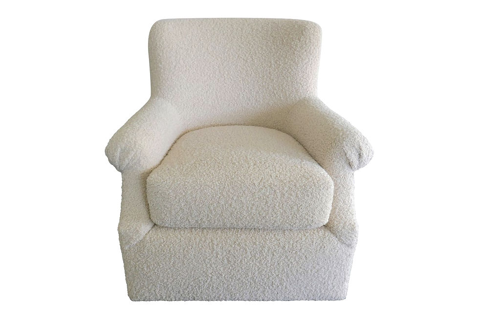Natural Boucle Swivel Chair