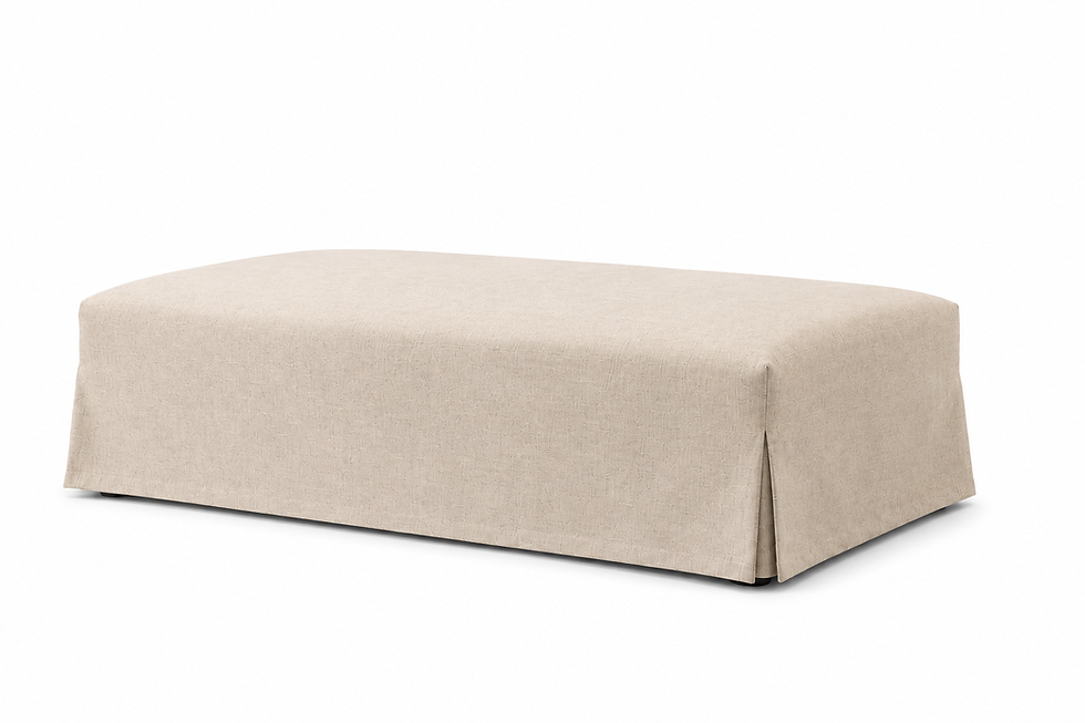 Thumbnail: Fragments Identity Natural Linen Pleated Ottoman