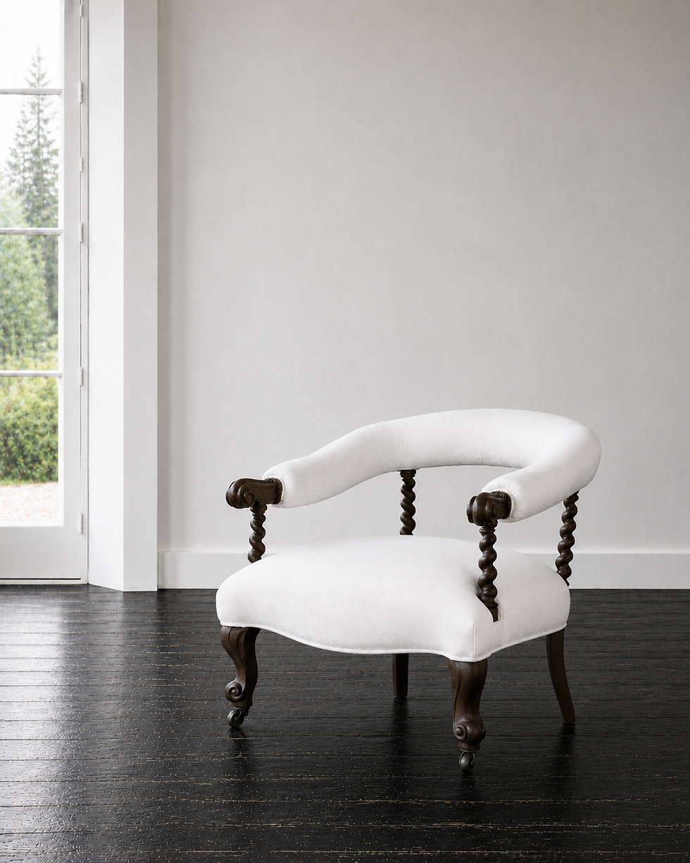 Thumbnail: Antique 19th Century Jacobean Barley Twist Chair