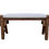 Thumbnail: Antique Asian Elm Bench w/ Vintage French Hand-Spun Natural Linen