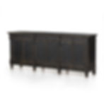 Thumbnail: Black Distressed Sideboard Cabinet