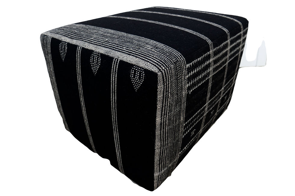 Thumbnail: FI Berber Hand-Woven Wool Accent Ottoman