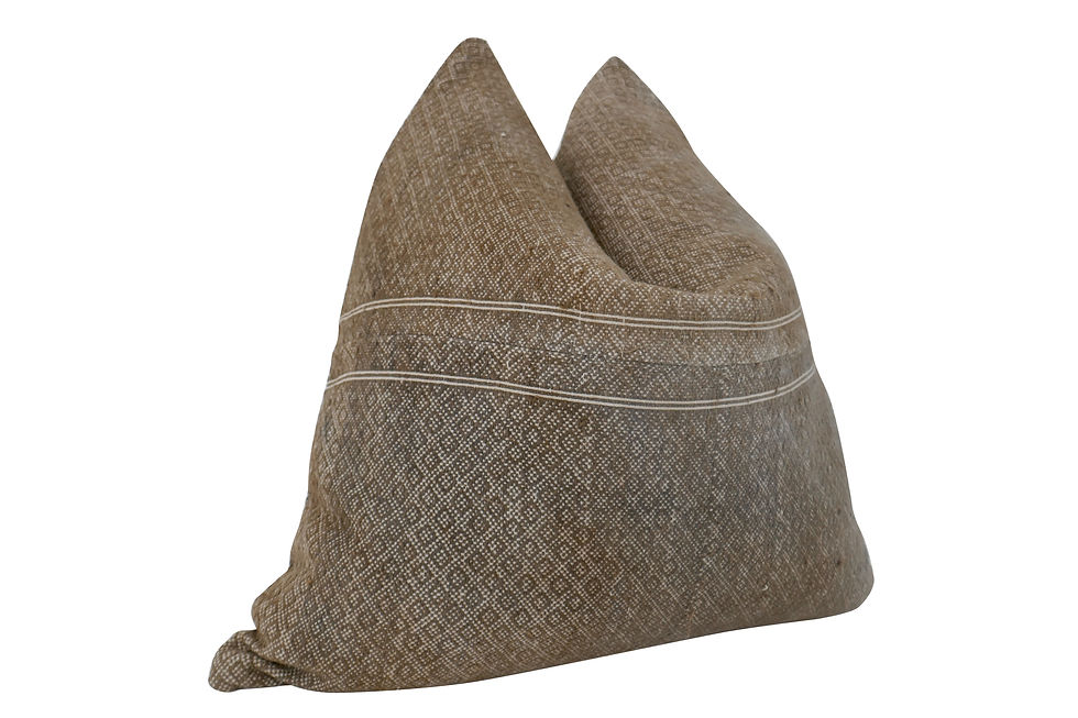 Thumbnail: Vintage Asian Tribal Faded Camel Pillow