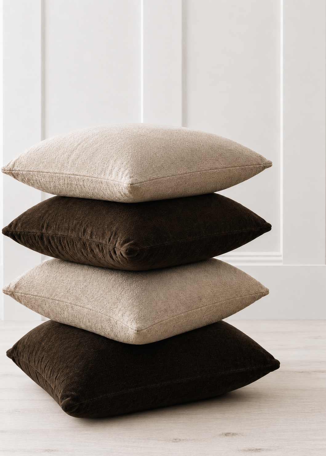 The Velvet Pairing, Set of 4 Fragments Identity Pillows