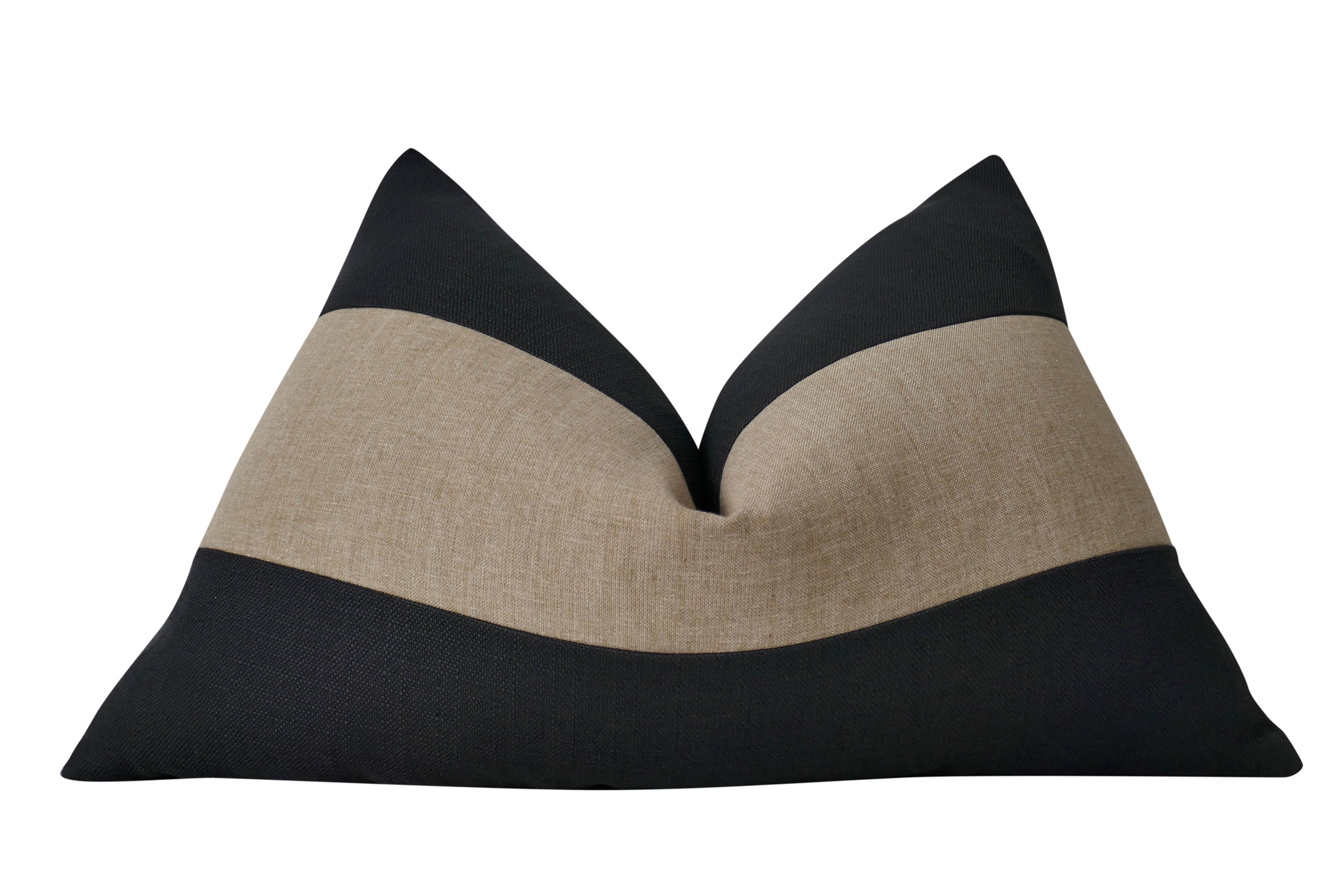 Fragments Identity, Black + Tan Pillow