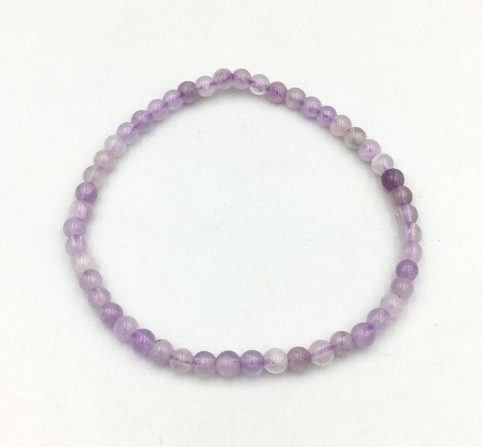 Lavender Jade Bracelet with 4 mm Beads