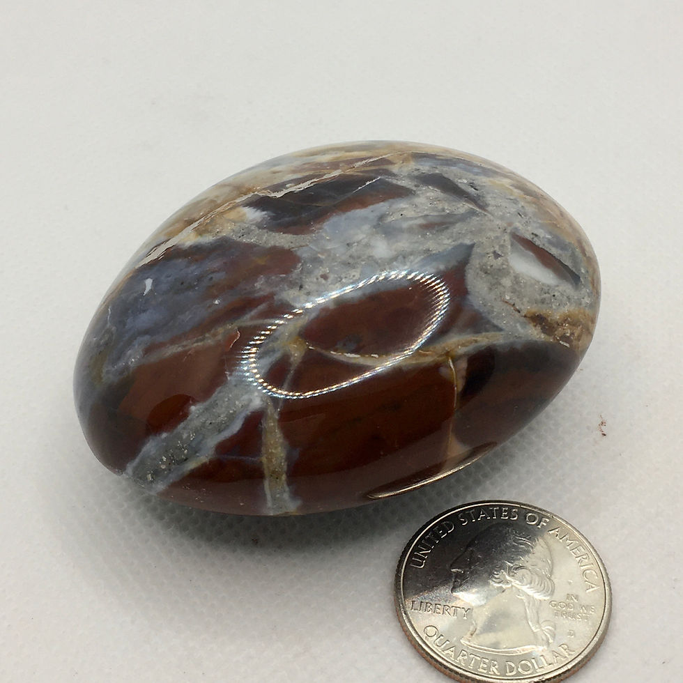 Violet Agate AKA Violet Flame Agate Palm Stone