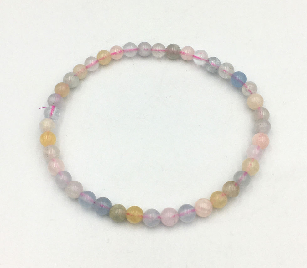 Morganite Mix 4 mm Bead Bracelet