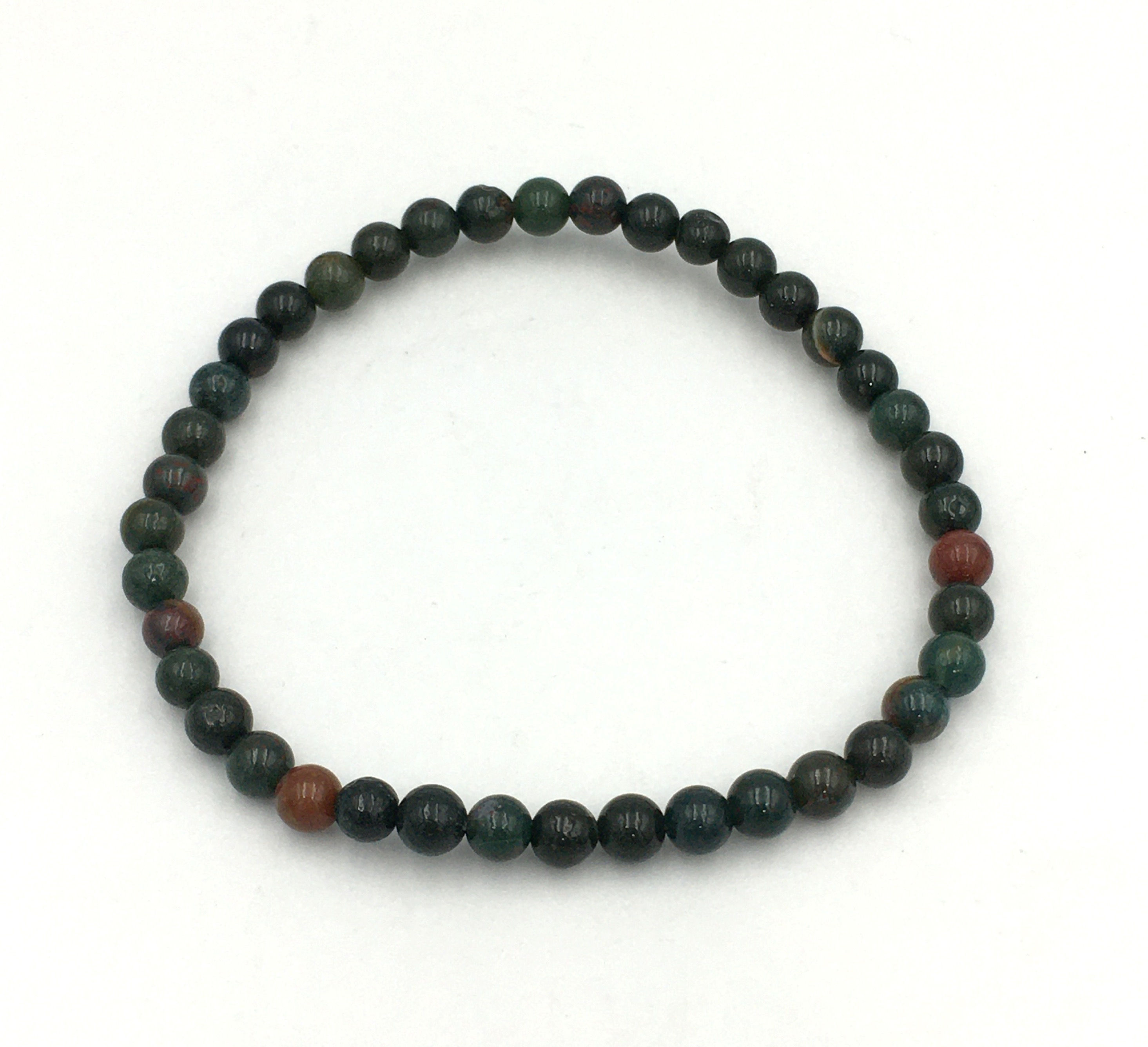 Bloodstone (India) Bracelet with 4 mm Beads