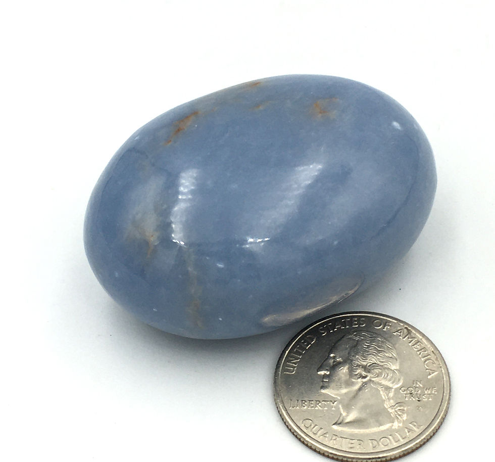Thumbnail: Angelite Palm Stone / Pebble