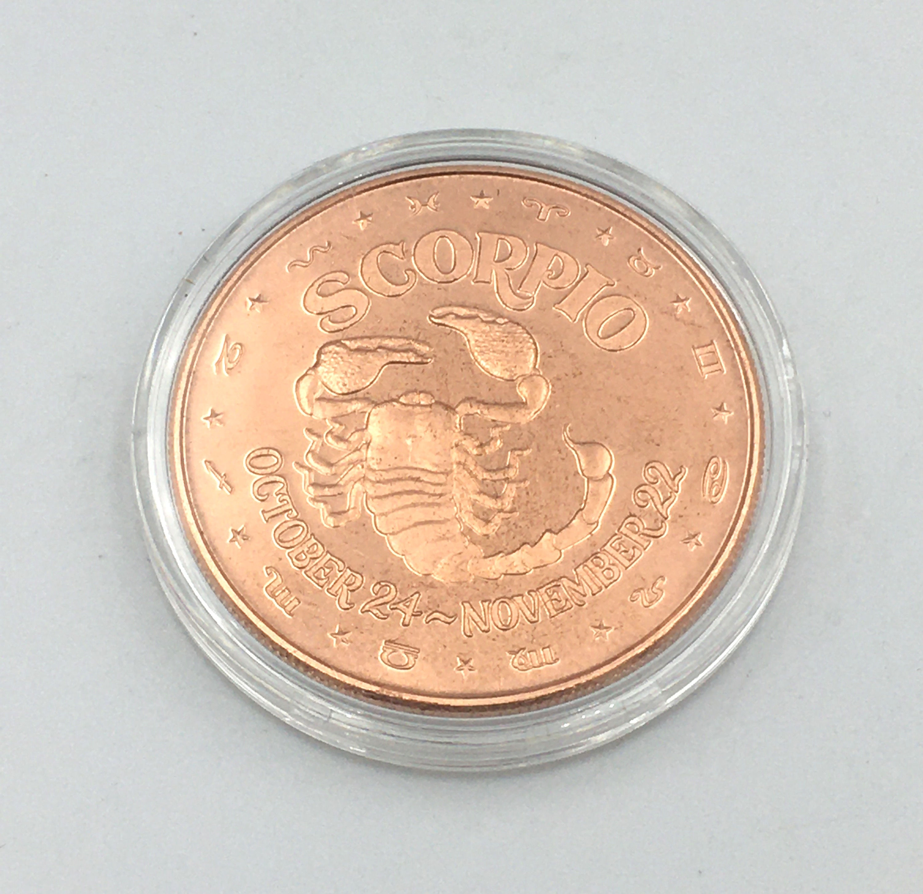 Zodiac Scorpio Copper Coin