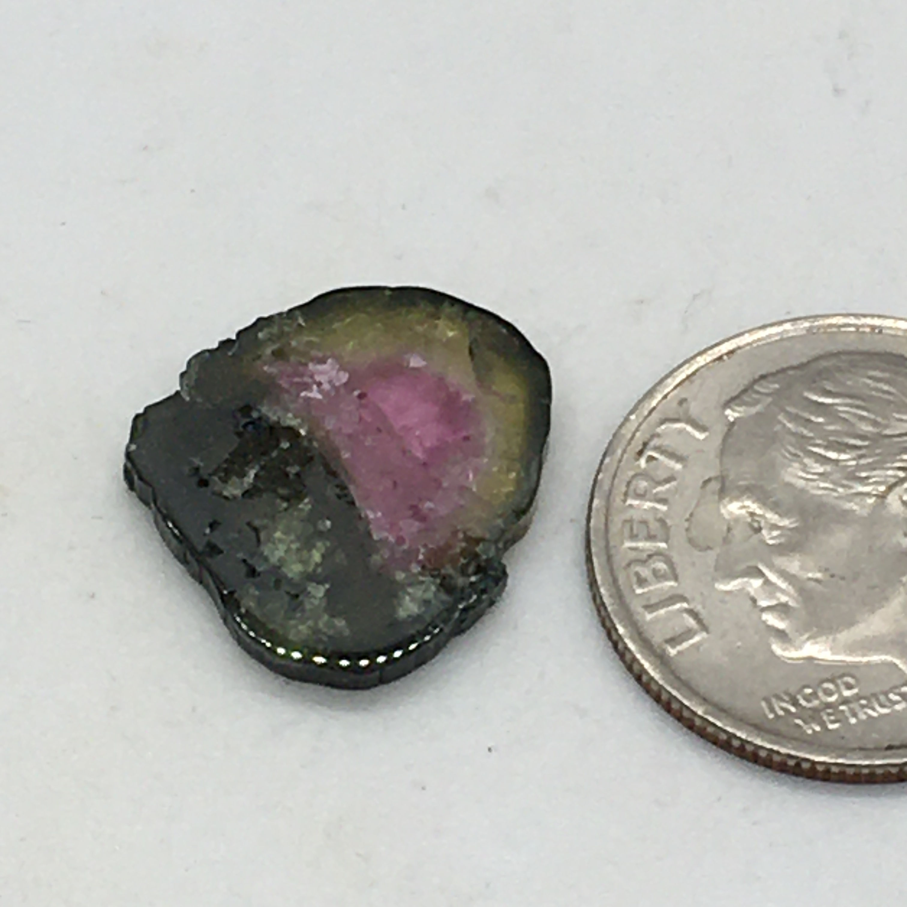 Watermelon Tourmaline Polished Slice