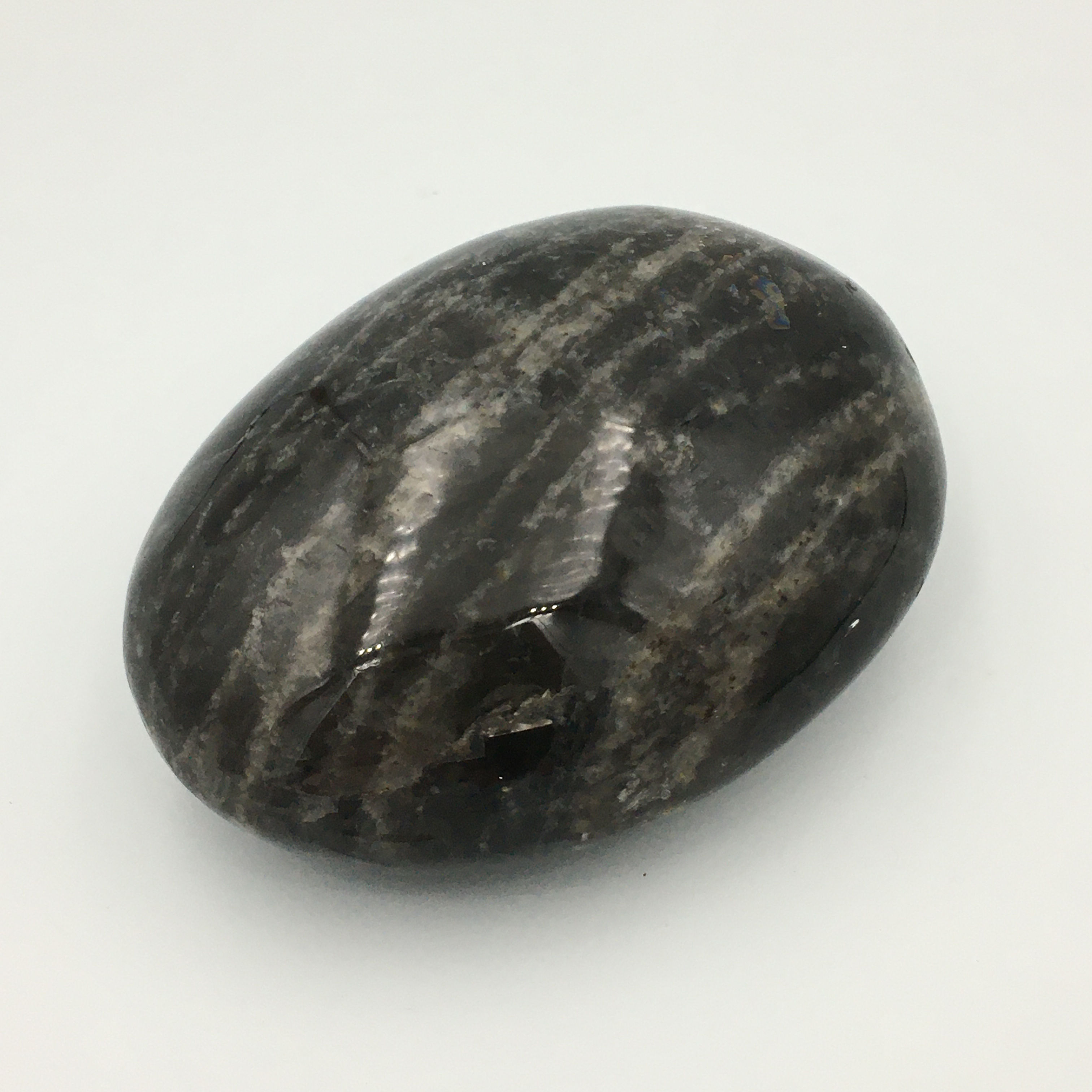 Black Moonstone Palm Stone. **Extra Quality**