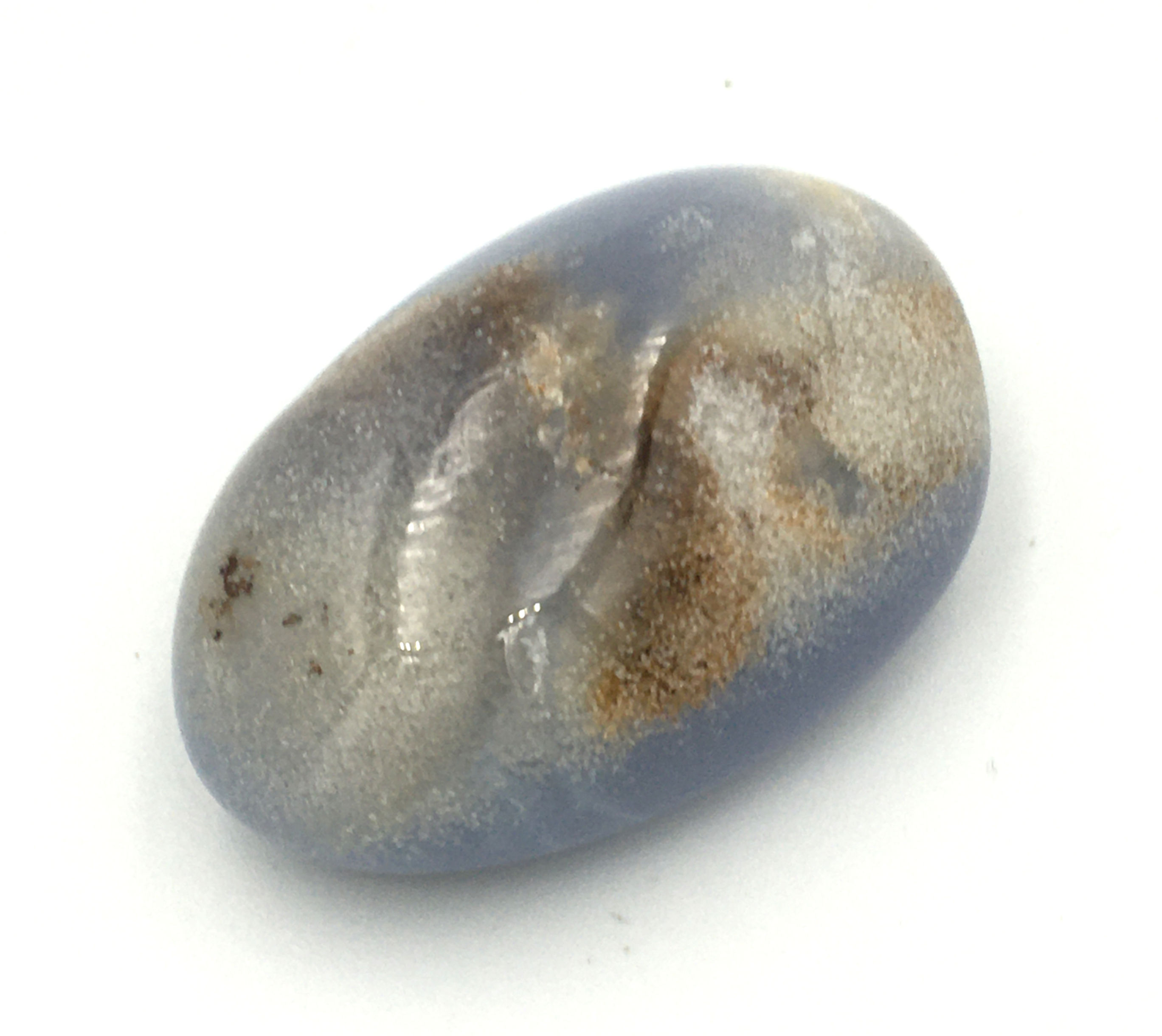 Blue Chalcedony Mini Palm Stone / Pebble