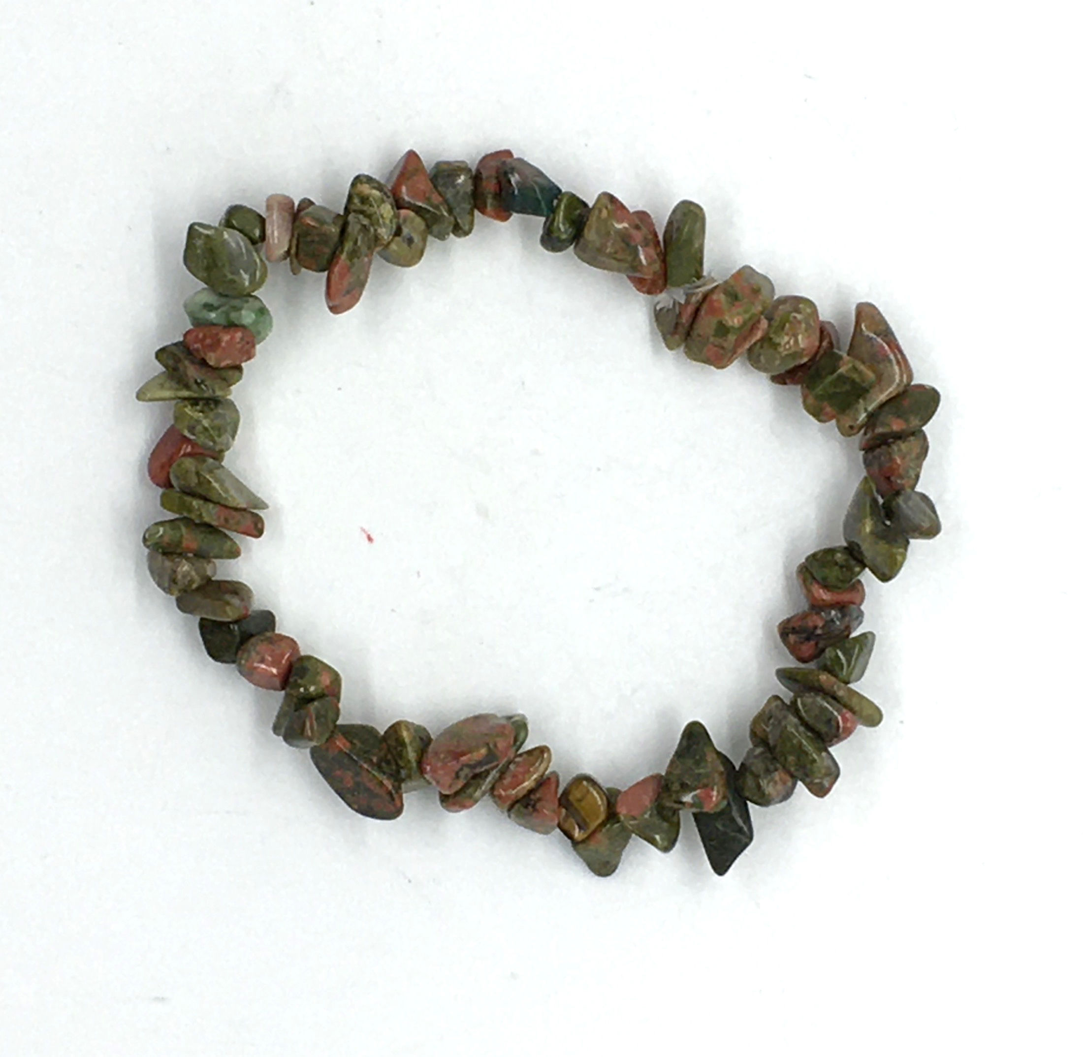 Unakite Chip Bracelet