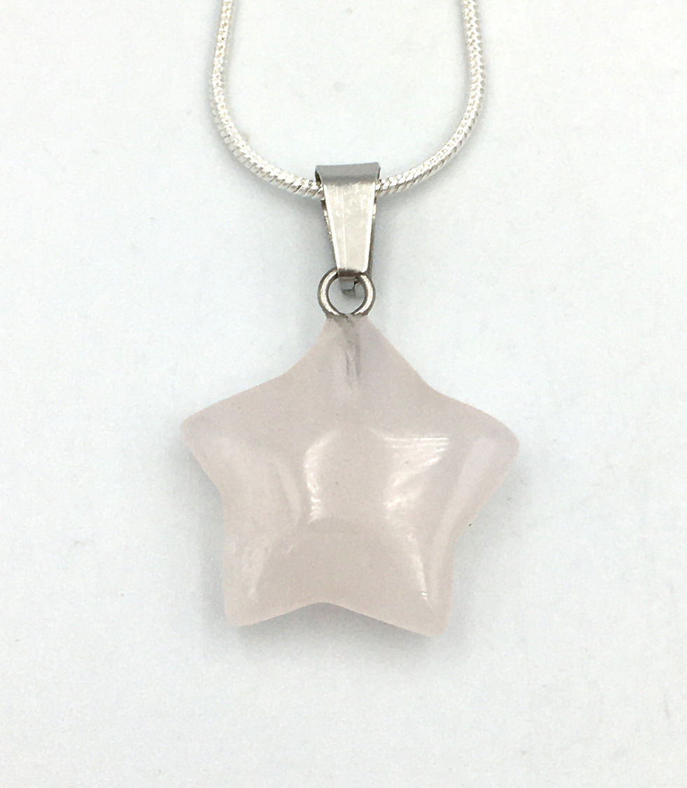 Rose Quartz Mini Star Necklace
