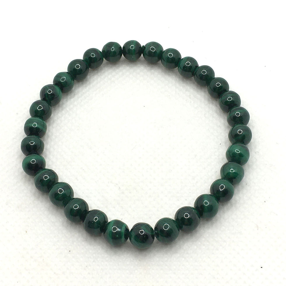 Malachite Bracelet with 6 mm Beads