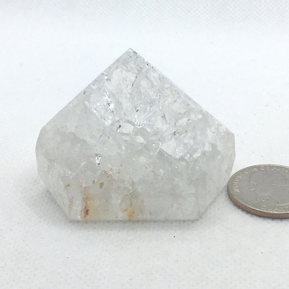 Fire & Ice Point/Tower with inclusions of Hematite