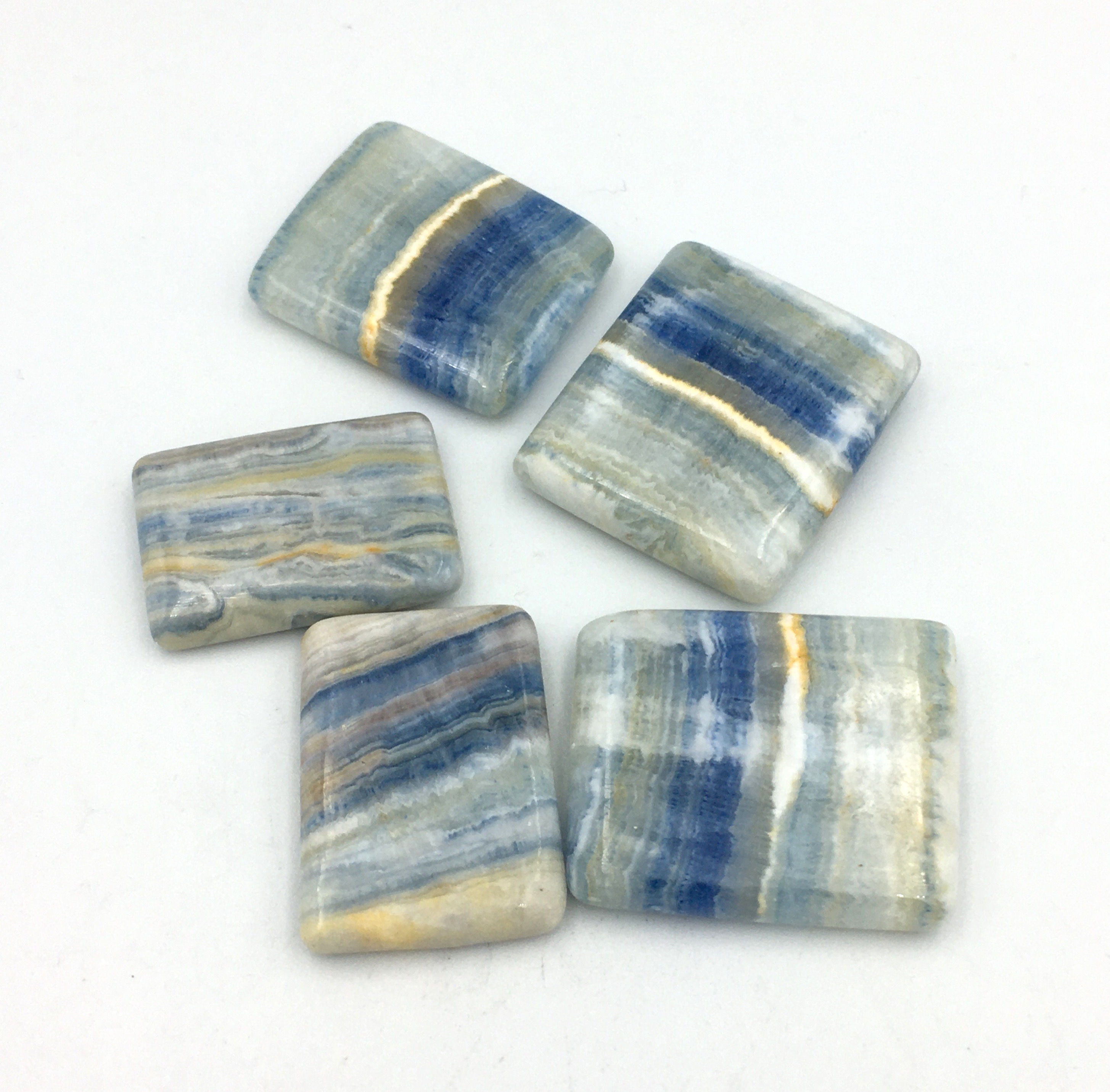 Blue Scheelite AKA Lapis Lace Onyx Flat Smooth Stone / Slices