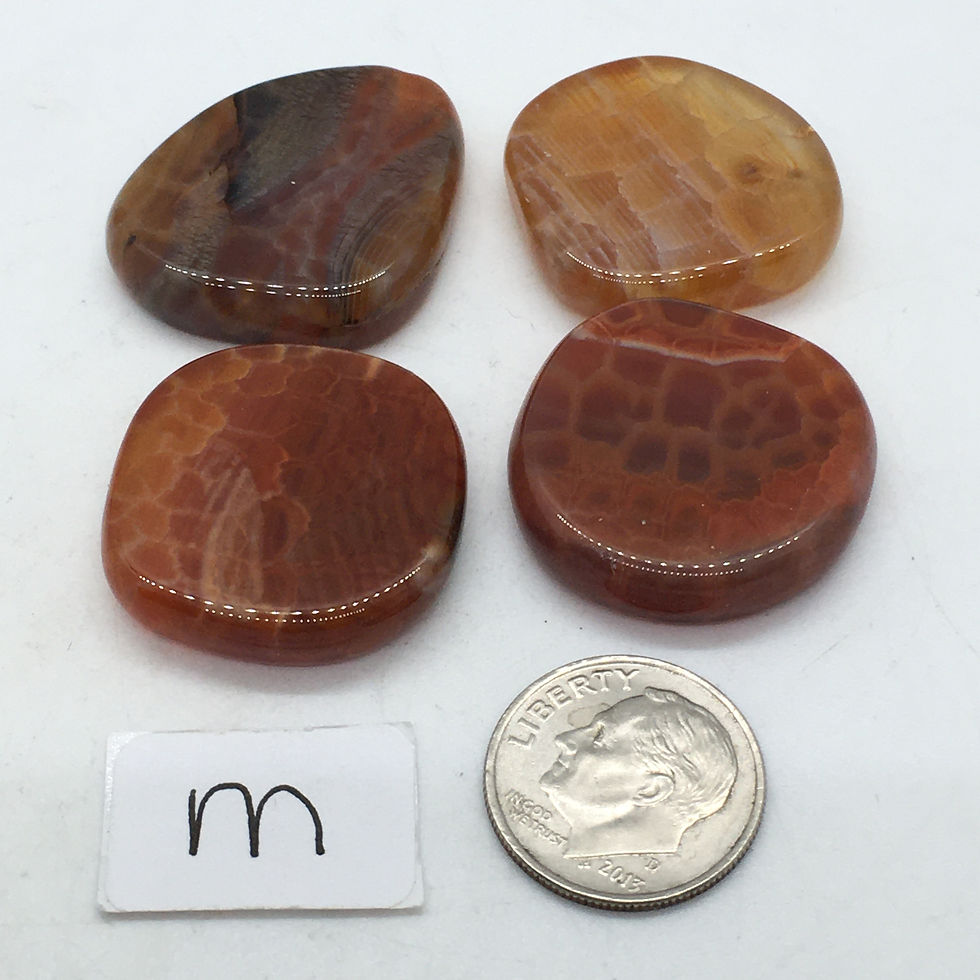 Thumbnail: Burnt Fire Agate Mini Smooth Stone