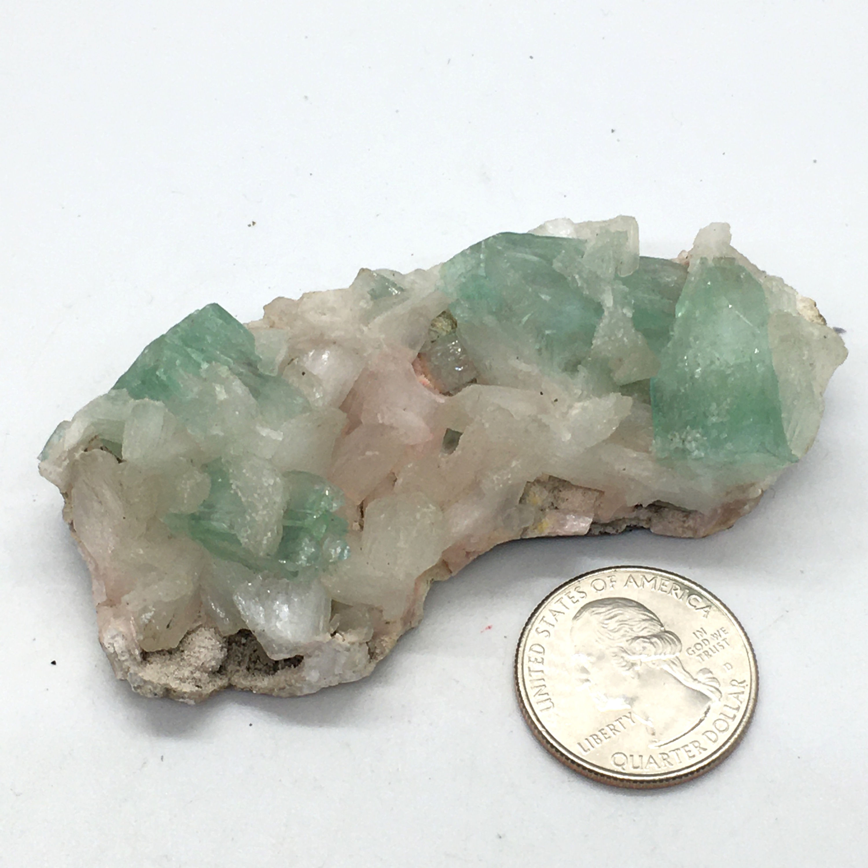 Green Apophyllite and Stilbite