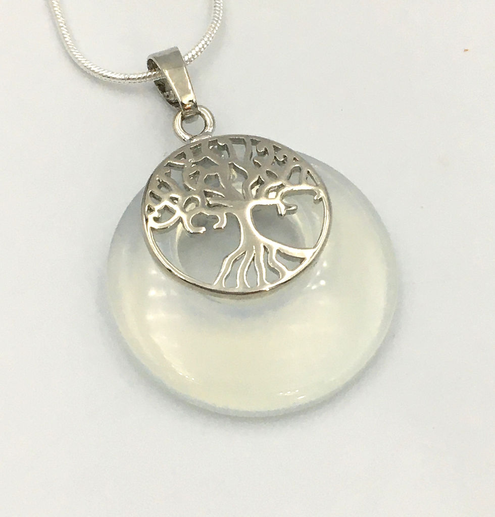 Opalite Necklace with Tree of Life Charm