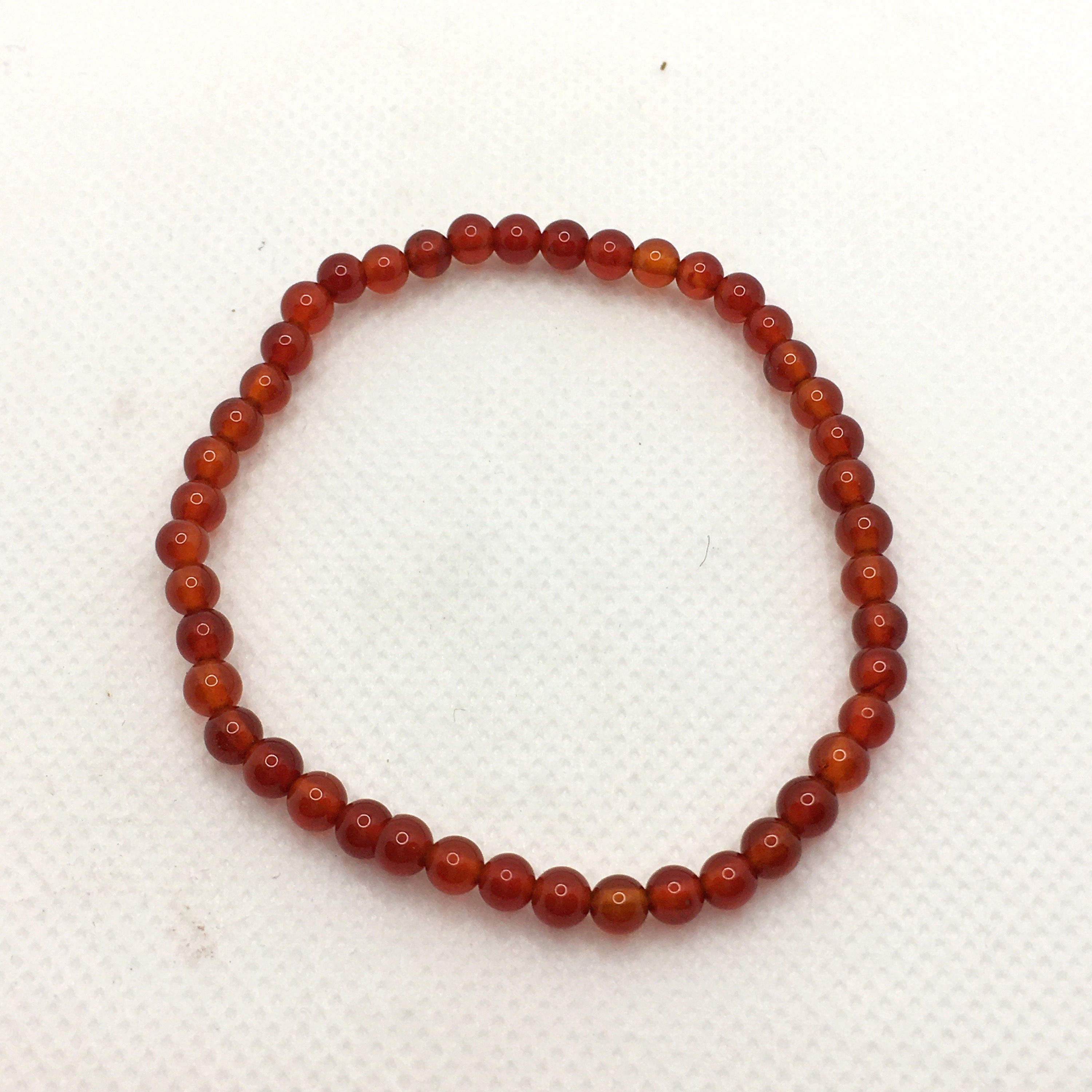 Carnelian Bracelet with 4 mm beads