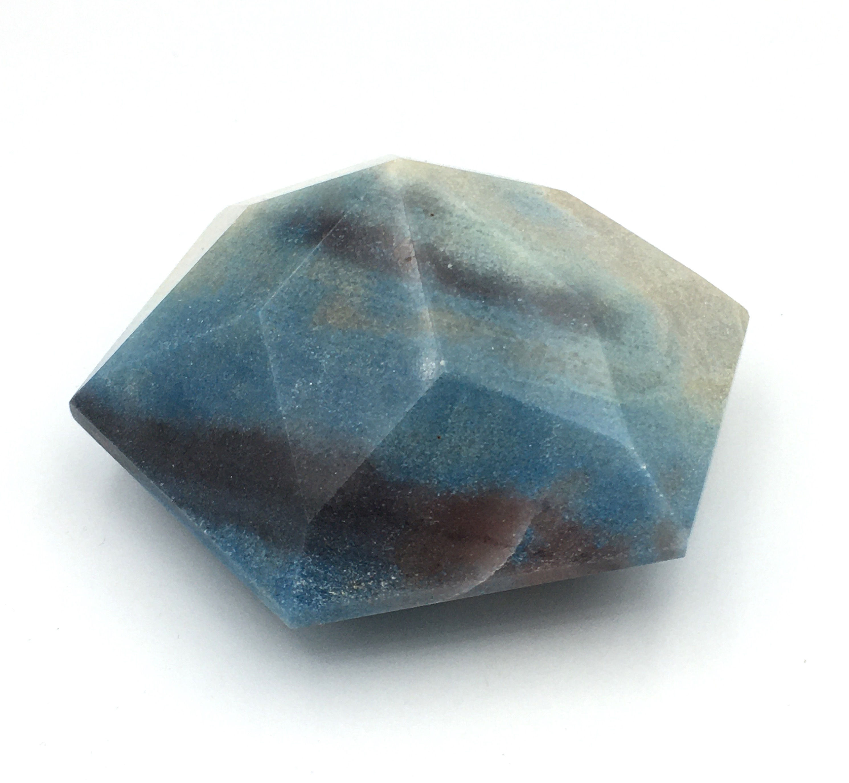 Trolleite Faceted Hexagon Shape with a Point