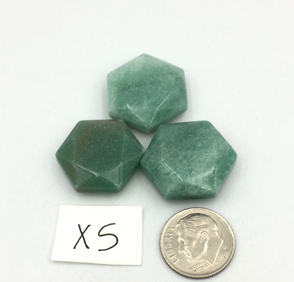 Thumbnail: Green Aventurine Hexagon Shaped Smooth Stone