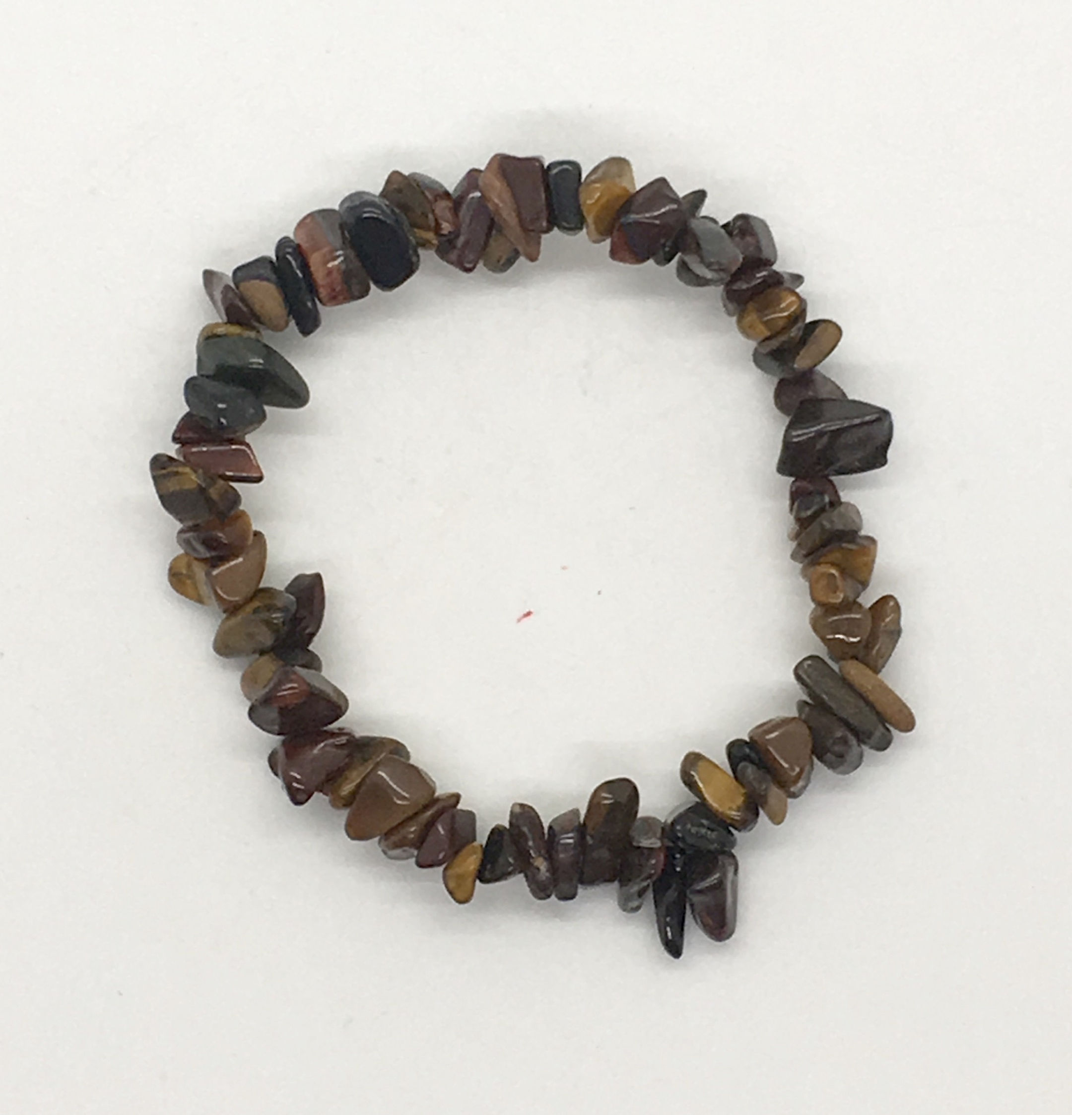 Tiger Eye Mix Chip Bracelet - Blue, Golden & Red