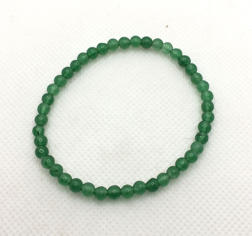 Green Aventurine (Darker) Bracelet with 4 mm Beads
