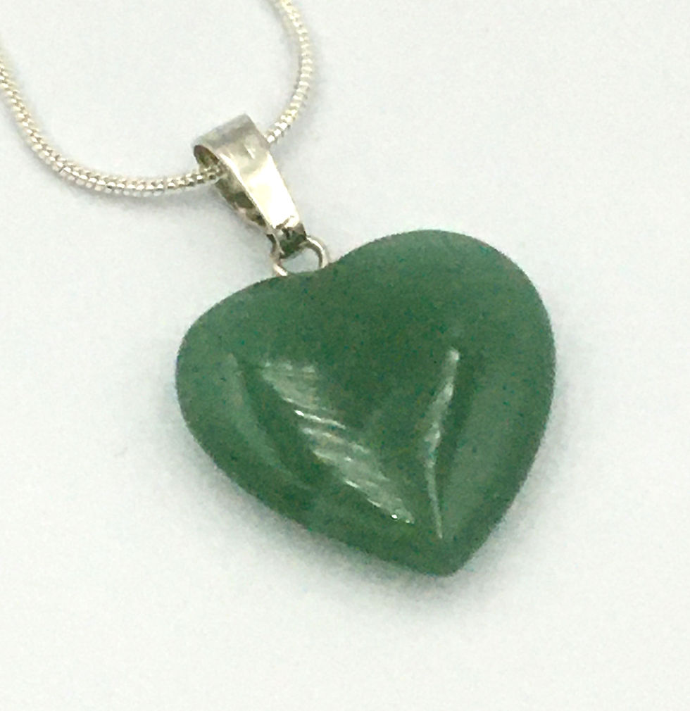 Green Aventurine "Mini" Heart Shaped Necklace